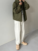 Pintuck cotton pants