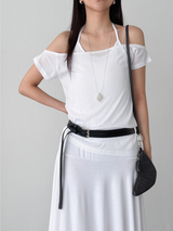 orbit off halter dress set (4color)