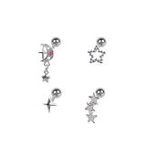 [SET] Cubic Star Milky Way Piercing