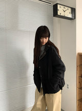 [unisex] カランヌカラーフードミリタリージャケット