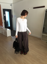 デュニーレースクロップモーダルTシャツ（3c）