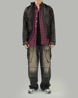 track leather jacket