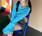 (BOLERO KNIT & KNIT TANK SET!) セミダメージアシンメトリーニットセット - 3 COLOR