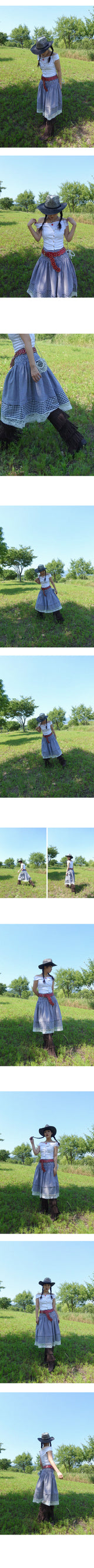 ALPES GINGHAM CHECK SKIRT (PINK, BLACK 2COLORS!)