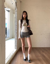 バンビスリムロングスリーブTシャツ