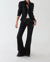 Cold stud skinny bootcut jeans