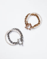 Wild Rose Layered Bracelet Silver