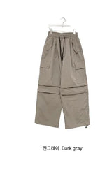 [unisex] Nord Cargo Pocket Nylon Banding Wide Pants