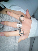 Chrome wave ring