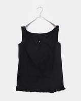 Limit String Frill Sleeveless One-piece
