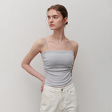 シャーリングキャップノースリーブ LIGHT GRAY
