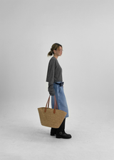[MADE] Bessian Summer Knit Feel Crop Long Sleeve T-shirt