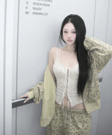 ラバー レース コルセット トップ (4colors)