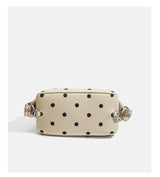 Dot Pattern Mini Boston Tote Crossbody Bag