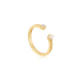 [Worn by Kim Yuna, Winter, Chuu, Tsuki,Solar]Freshwater Pearl 925 Silver  + 14k gold platingAdjustable Size Ring R043-01G