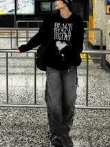 【limited price】 Black street knitwear 