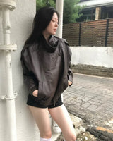 [ autumn basic ] fits snap & buckle over leather jacket