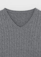 [MADE] Anton Cable V-Neck Knit