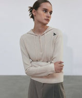 HALF ZIP UP SLIM LS HOODY_GRAY