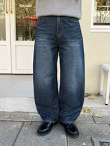 Perry Curved Wide Denim Pants (S / M / L)