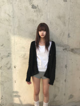 モヘアカーディガン