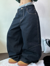 ステッチバルーンデニムパンツ 💙S-XL🖤