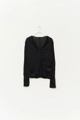 (W) Close Wrinkled Slit Top
