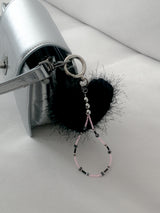 heart keyring_black