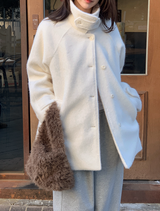 [SHOPPERMADE] レイナハイネックキルティングハーフコート