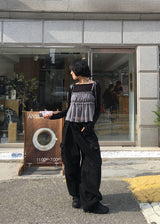 MESH SHIRRING TOP