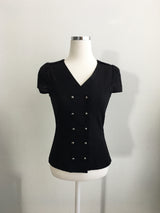 Double button v blouse