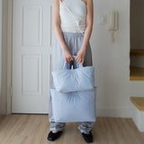 stripe padded bag - blue