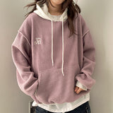 Potchell Waffle Colored Big Hoodie