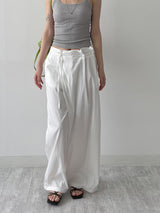 Unbalance Nylon Strap Wide Pants