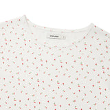 KIRSH PLAIN CHERRY SEMI CROP T-SHIRT - WHITE