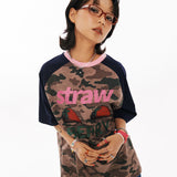 ストロベリーオーバーフィットラグランTシャツ
