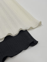 [SET] Pleated Sleeveless Skirt Two-Piece Set