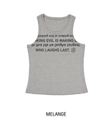 Hua Half Lettering Semi Overfit Sleeveless 