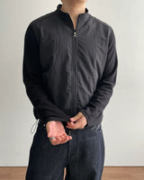 Mix Nylon Ribbed Zip-up