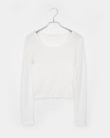フモスナップボタンリベッドワンオフショルダーロングスリーブTシャツ