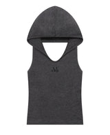 HIKA HOOD CROP BACKLESS SLEEVELESS (2COLOR)