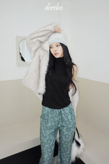 Snow White No Collar Fur Jacket