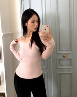 Chiron Slim Strap Off-Shoulder Knit