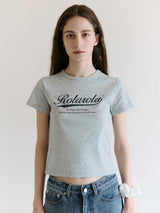VINTAGE CRACK LOGO T-SHIRT GRAY