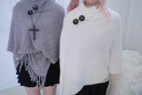 Yui button knit cape (3color)