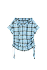 フーディーストリングシャツ (BLUE)