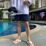 Liu Washing Cotton Banding Shorts