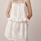 Scallop Band Skirt (White)