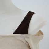 Mono Uneven Stripe Shoulder T-shirt 233503722
