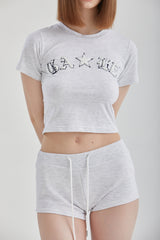 ブークレクロップドTシャツ